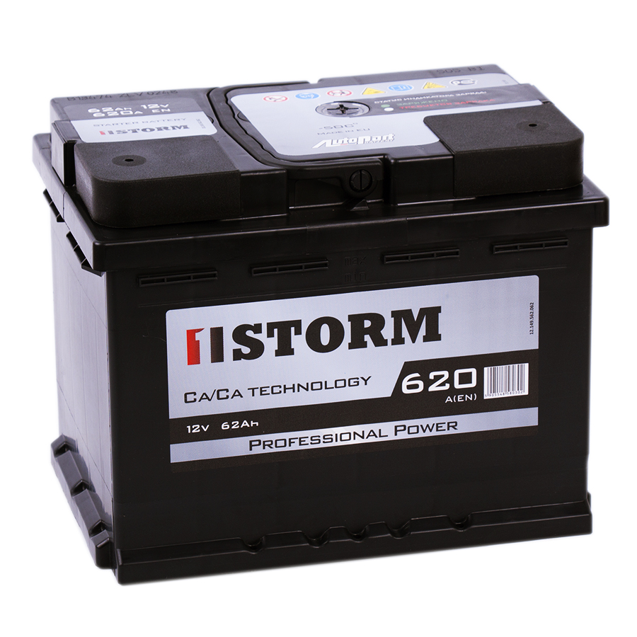 Автомобильный аккумулятор Storm Professional Power 62R 620A 242x175x190