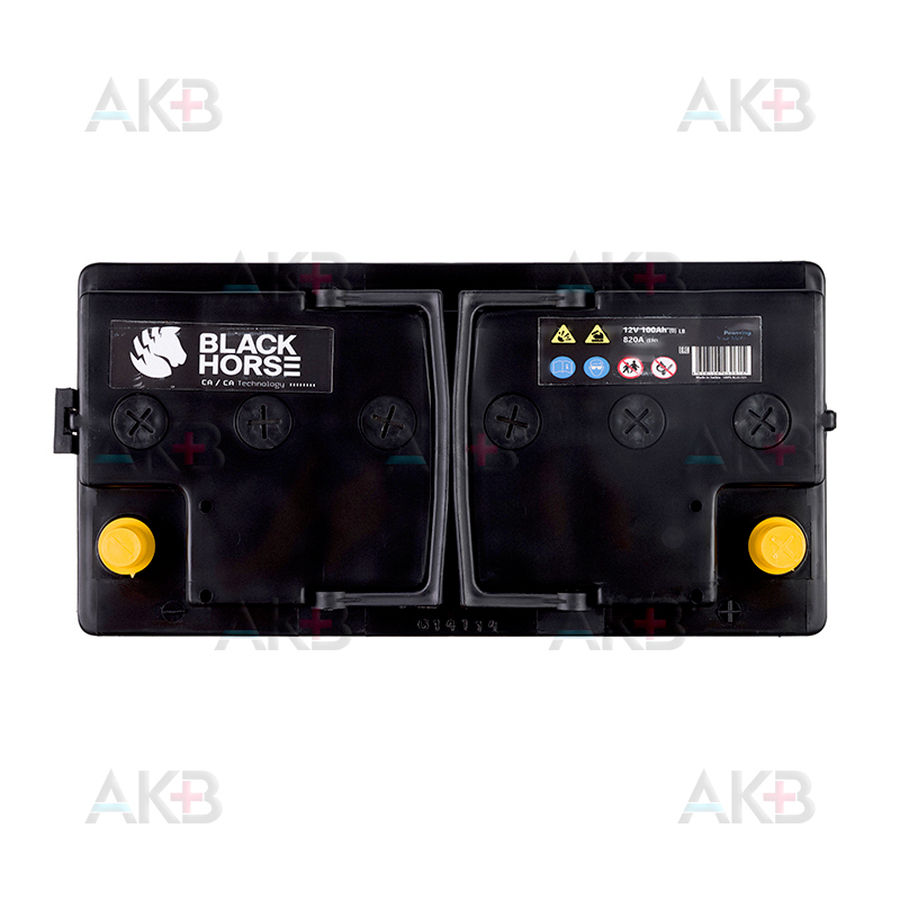 Автомобильный аккумулятор Black Horse 100R 800A 353x175x190