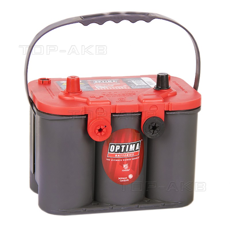 Автомобильный аккумулятор OPTIMA Red Top 50 Ач 815А (254x175x200) RT U 4.2 - 8004-250 - 4 клеммы