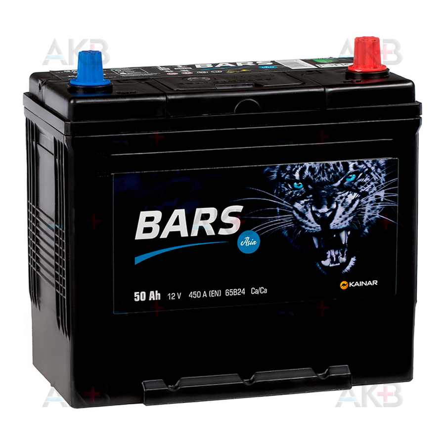 Автомобильный аккумулятор BARS Asia 6СТ-50 VL АПЗ о.п.65B24L 50Ач 450A (238x129x227) уз. клеммы