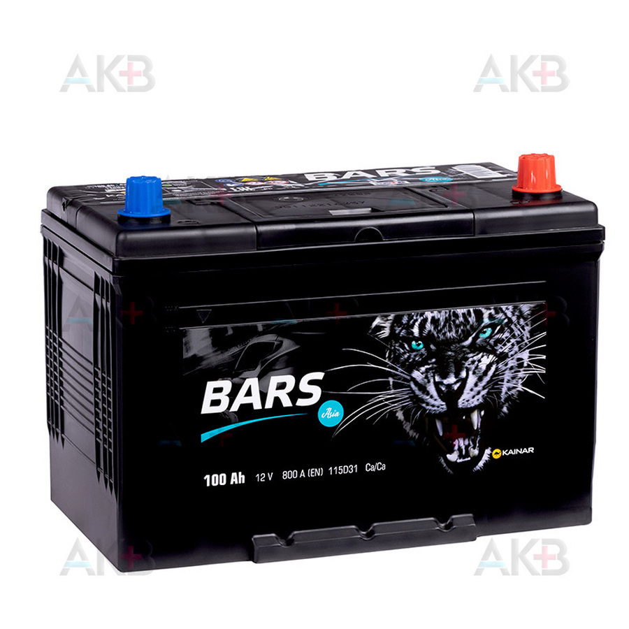 Автомобильный аккумулятор BARS Asia 6СТ-100 АПЗ о.п. 115D31L 100 Ач 800A (304x173x220)