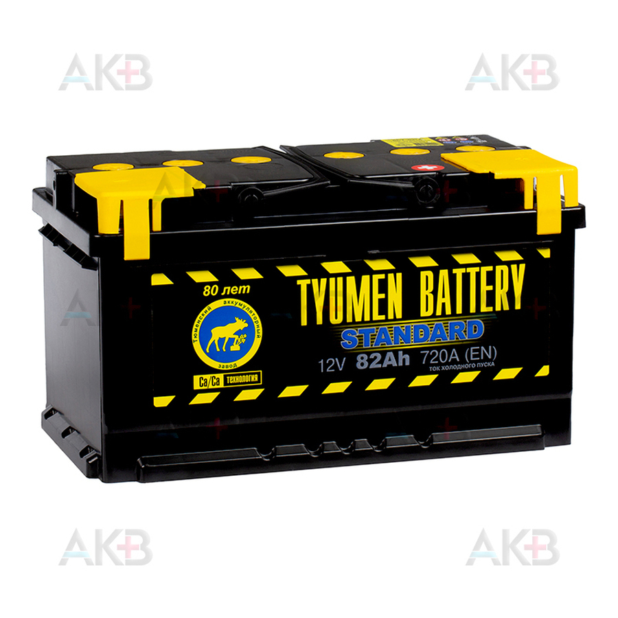 Автомобильный аккумулятор Tyumen Battery Standard 82 Ач обр. пол. низкий 720A (315x175x175)
