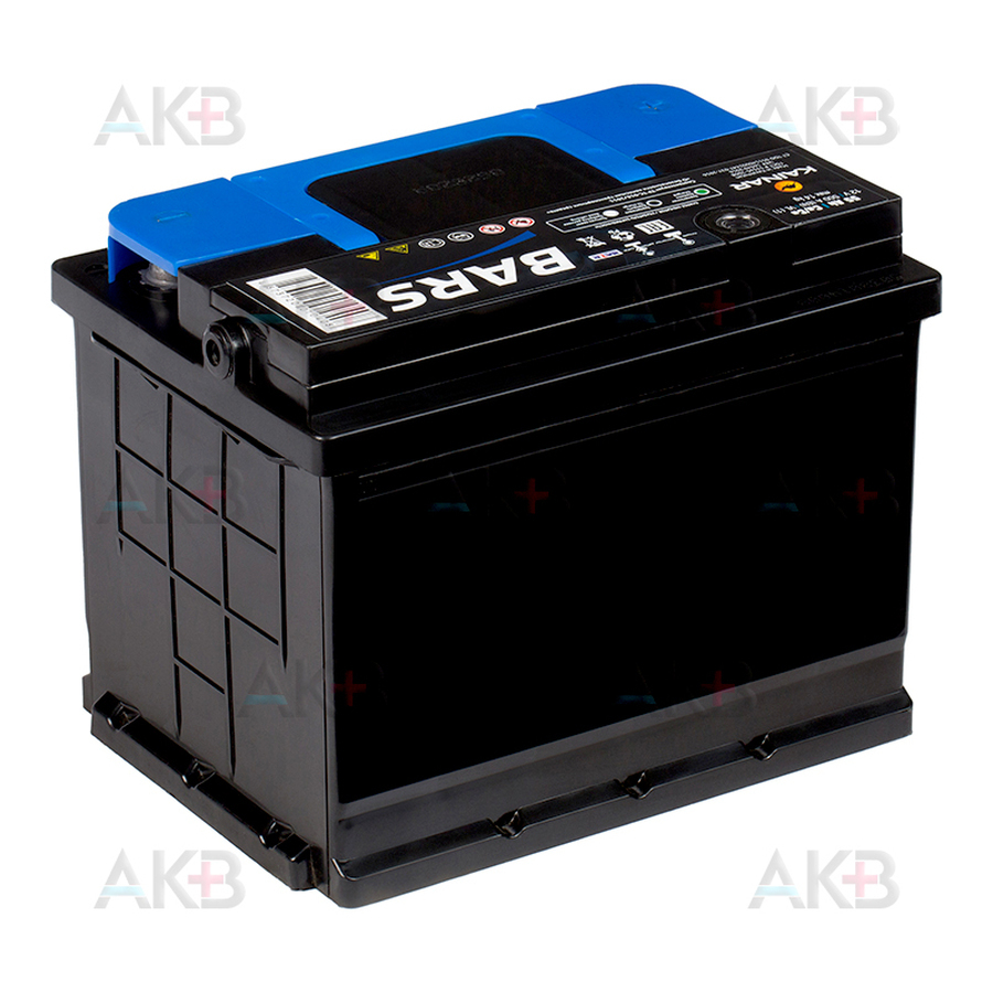 Автомобильный аккумулятор BARS 6СТ-55 АПЗ п.п. 55 Ач 500A (242x175x190)