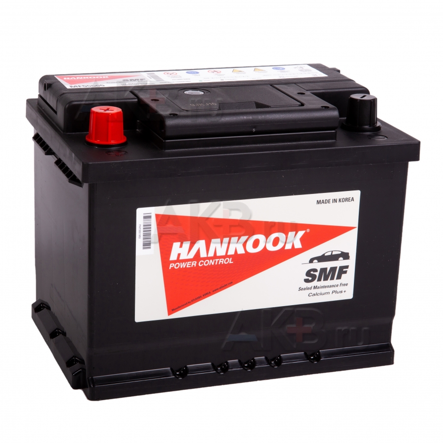 Автомобильный аккумулятор Hankook 55565 (55L 480A 242х174х190)