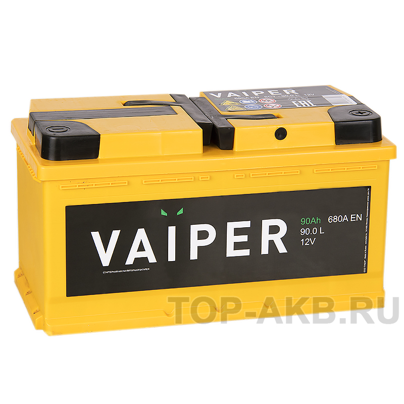 Автомобильный аккумулятор Vaiper 90R 680A 353x175x190