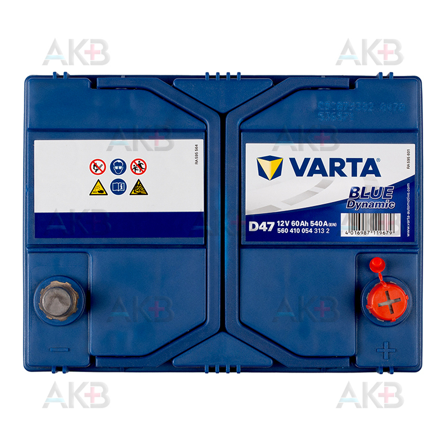 Автомобильный аккумулятор Varta Blue Dynamic D47 60R 540A 232x173x225 (560410054)