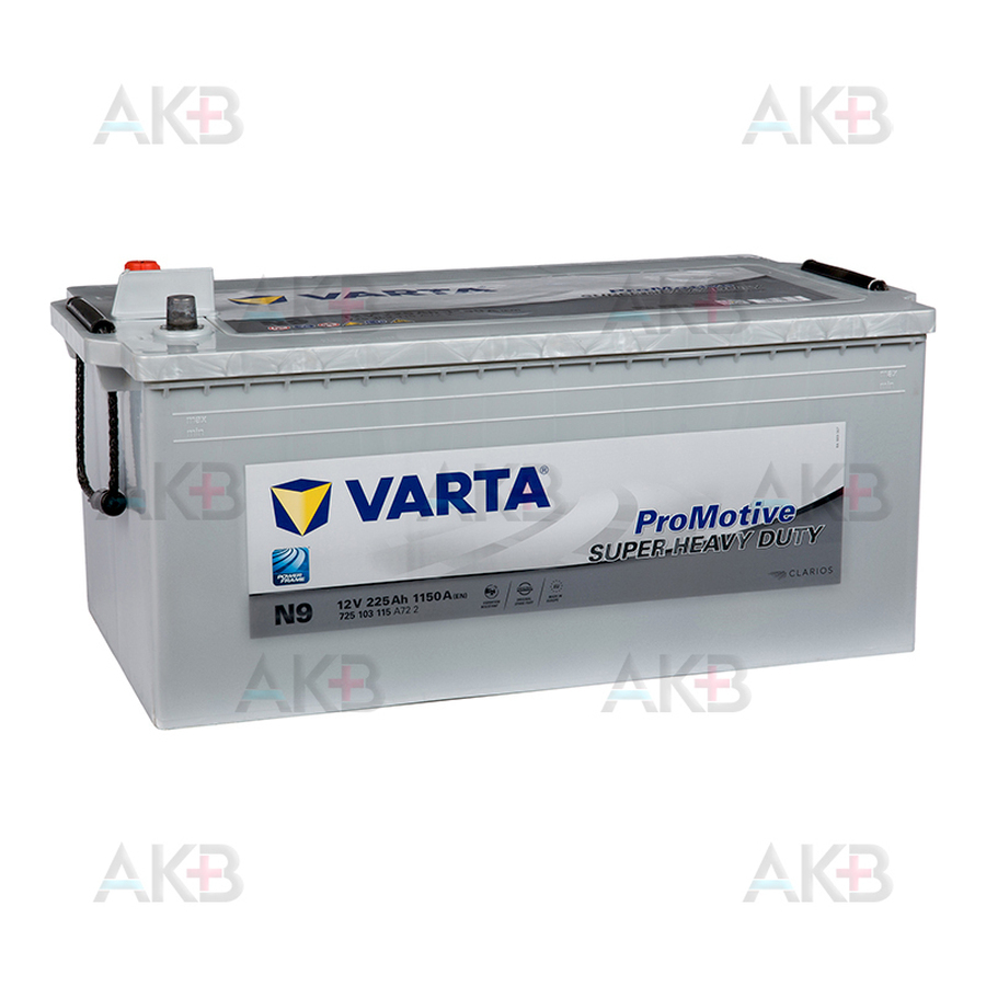 Автомобильный аккумулятор Varta Promotive Silver N9 225 евро 1150A 518x276x242