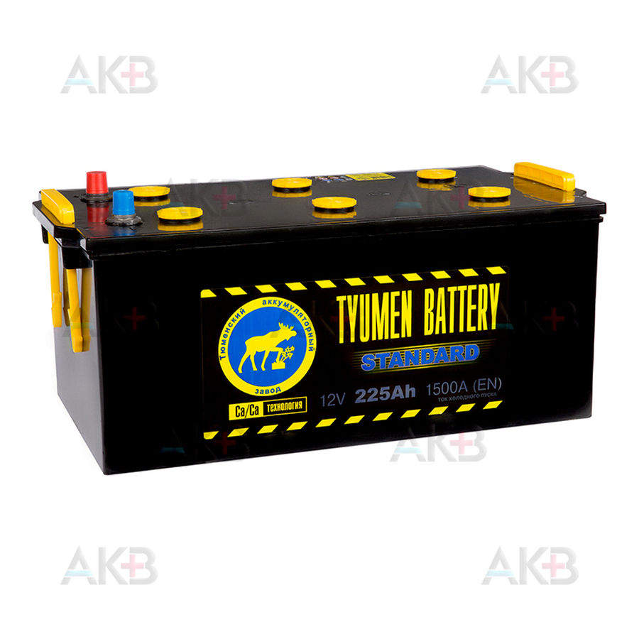 Автомобильный аккумулятор Tyumen Battery Standard 225 Ач обр. пол. 1500A (518x278x242)