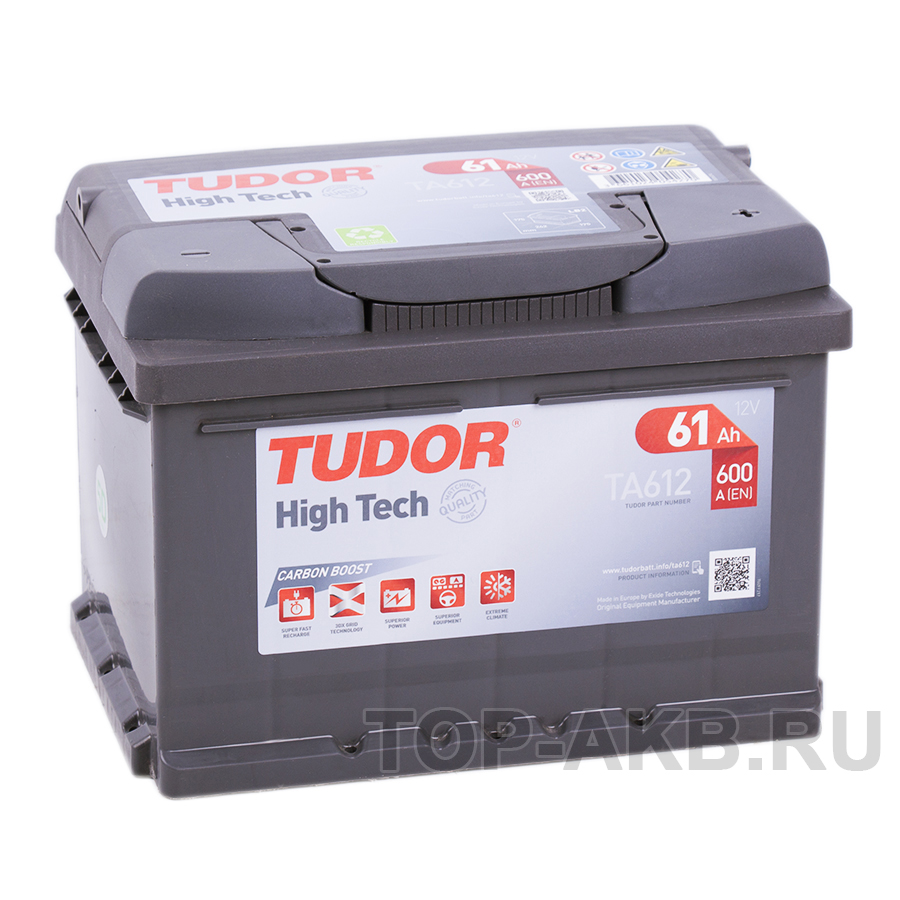 Автомобильный аккумулятор Tudor High-Tech 61R (600A 242x175x175) TA612