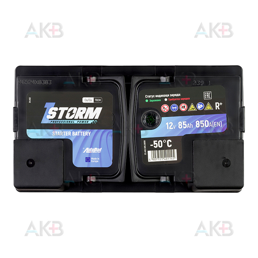 Автомобильный аккумулятор Storm Professional Power 85R низкий 850A 315x175x175