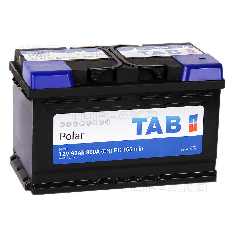 Автомобильный аккумулятор Tab Polar S 92R L4 P92H (800A 315x175x190) 246292 59249