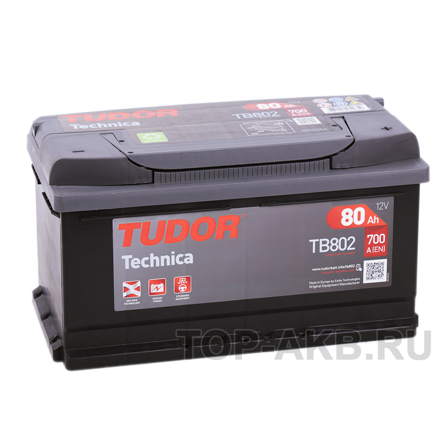 Автомобильный аккумулятор Tudor Technica 80R (700A 315x175x175) TB802