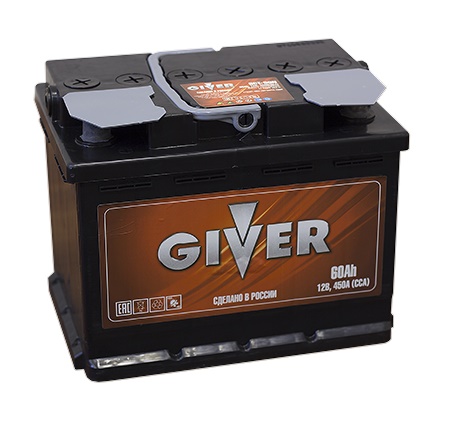 Автомобильный аккумулятор Giver 60L (450A 242x175x190)