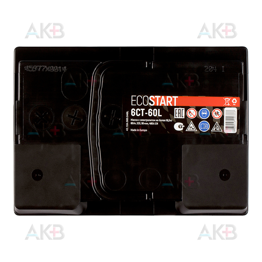 Автомобильный аккумулятор Ecostart 60L (480А 242x175x190)