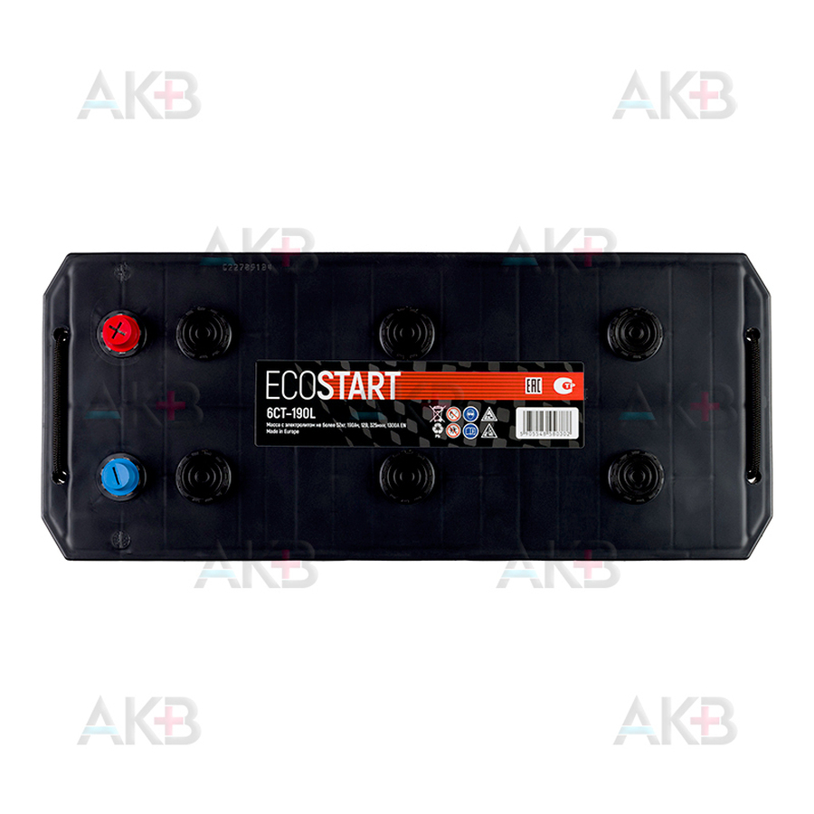 Автомобильный аккумулятор Ecostart 190 euro (1300А 513x223x217)