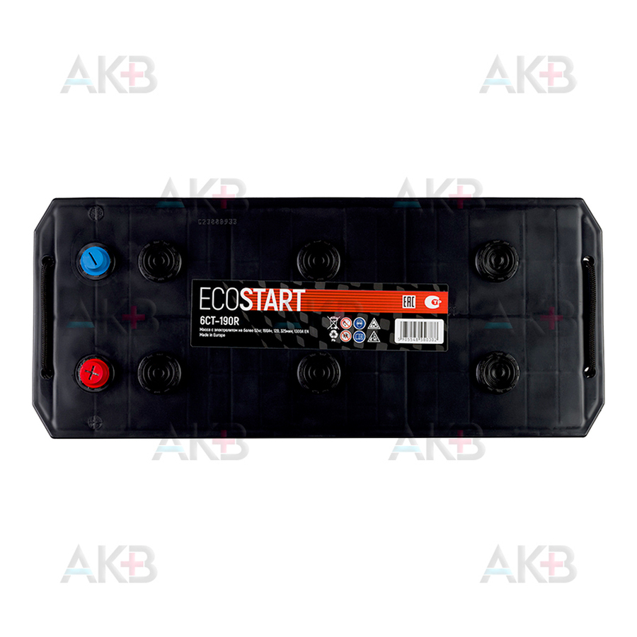 Автомобильный аккумулятор Ecostart 190 рус (1300А 513x223x217)