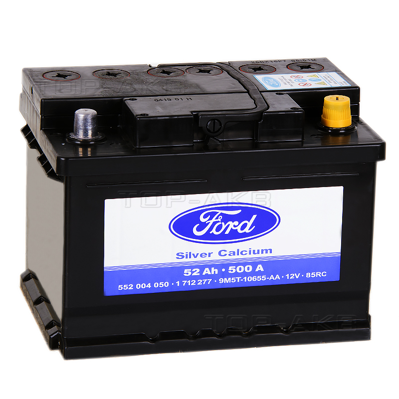 Автомобильный аккумулятор Ford Standart 52 Ач обратная пол. 520А (242x175x175) 1 712 277