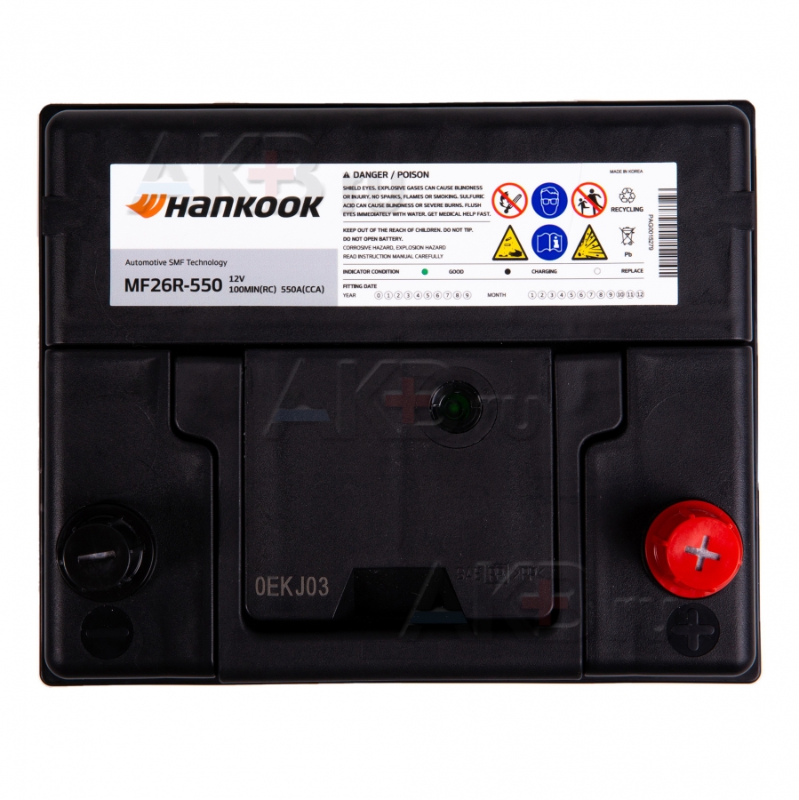 Автомобильный аккумулятор Hankook 26R-550 (60R 550A 206х172х205)