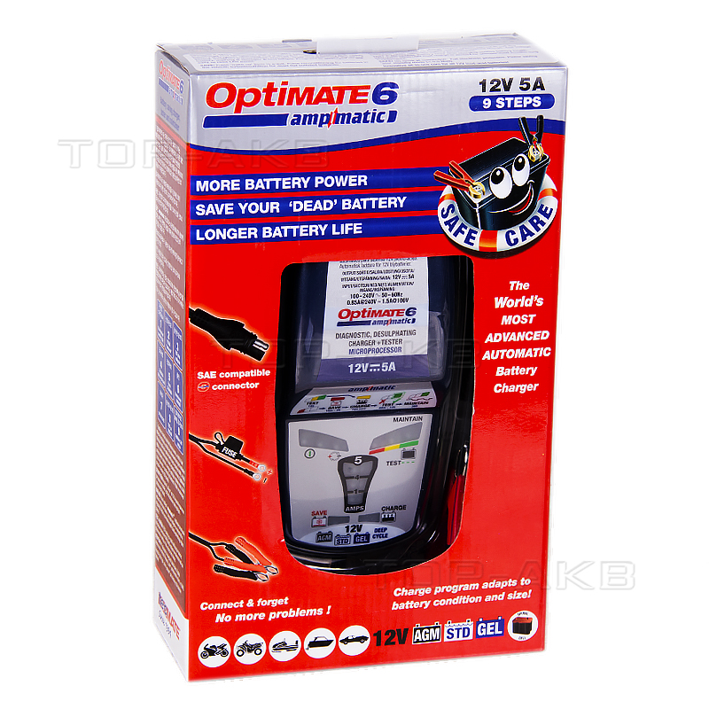 Зарядное устройство Optimate 6 (1x0.4-5.0A, 12 V) TM180SAE