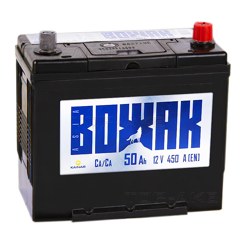 Автомобильный аккумулятор Вожак Asia 50R 450A (238x129x227) конус переходник