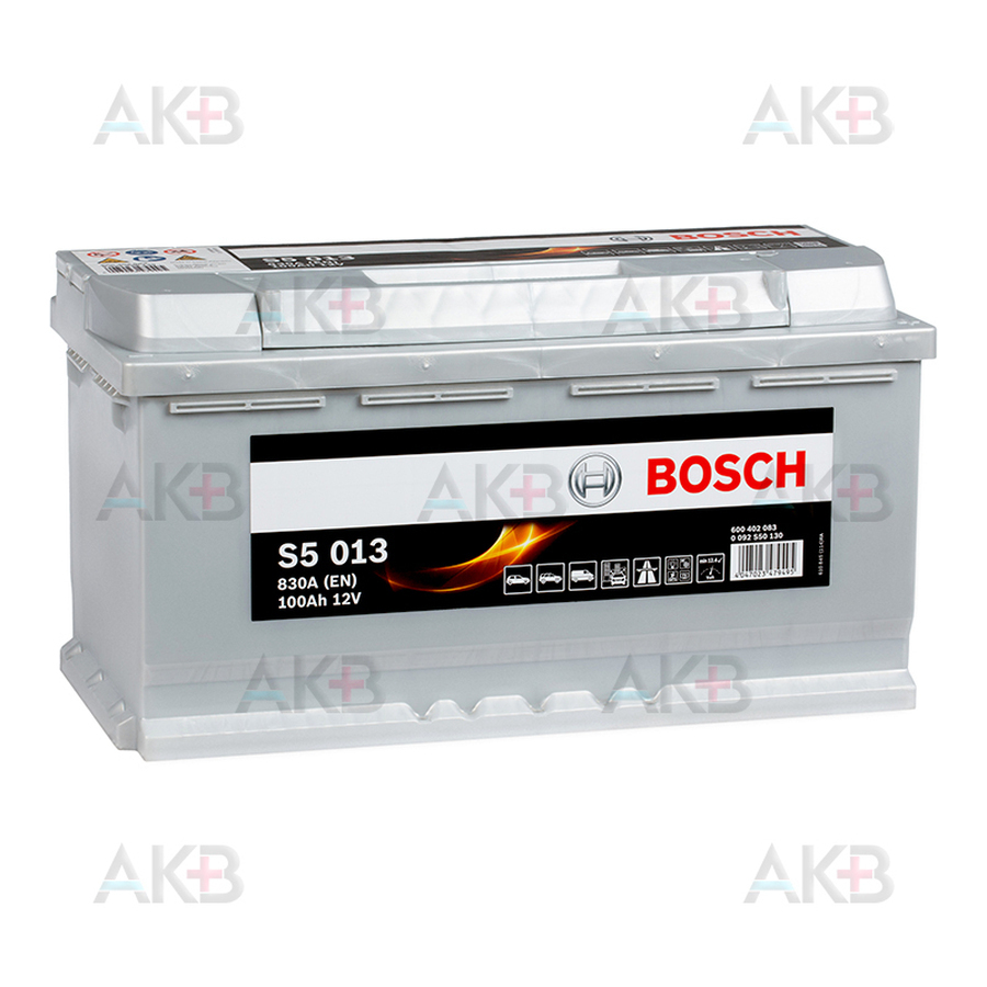 Автомобильный аккумулятор Bosch S5 013 100R 830A 353x175x190