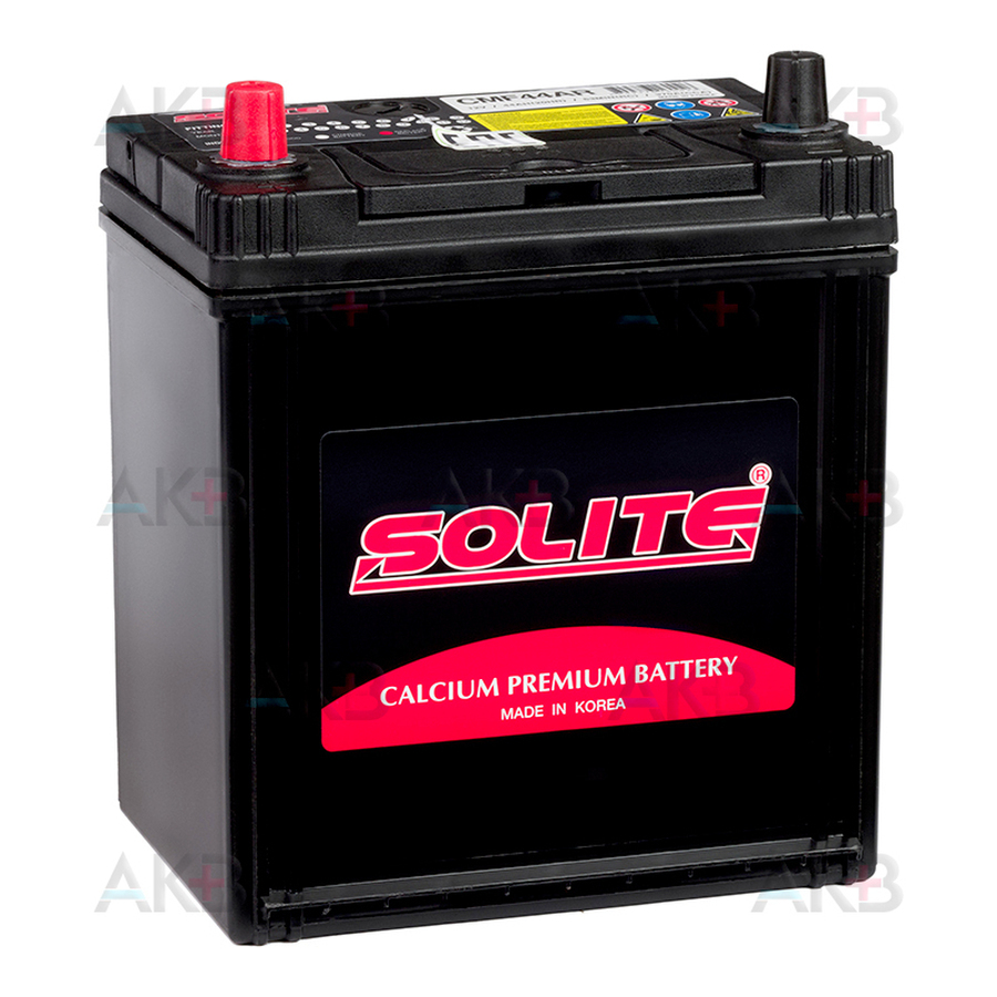 Автомобильный аккумулятор Solite CMF44AR с бортиком (44L 350А 187x127x219)