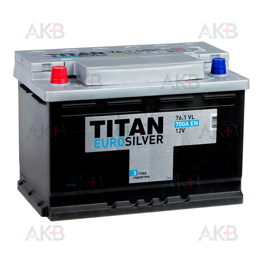 Автомобильный аккумулятор Titan Euro Silver 76L 700A 278x175x190