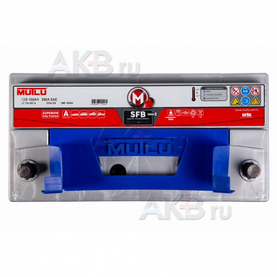 Автомобильный аккумулятор Mutlu Mega Calcium 100R 830A 353x175x190