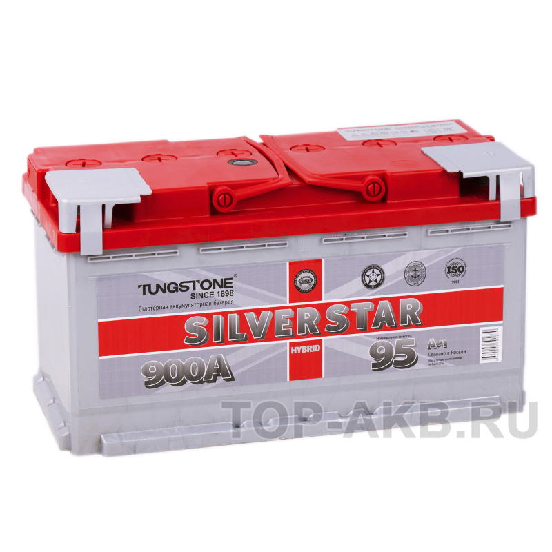 Автомобильный аккумулятор Silverstar Hybrid 95R 900А 353х175х190 (гибридный)
