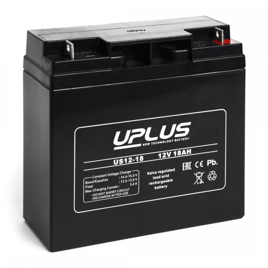 Аккумуляторная батарея Uplus US12-18 | 12V 18 Aч (181x77x167)