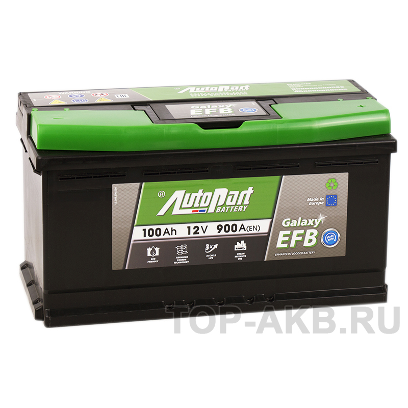 Автомобильный аккумулятор AutoPart Galaxy EFB Star-Stop 100R 900А (353x175x190)