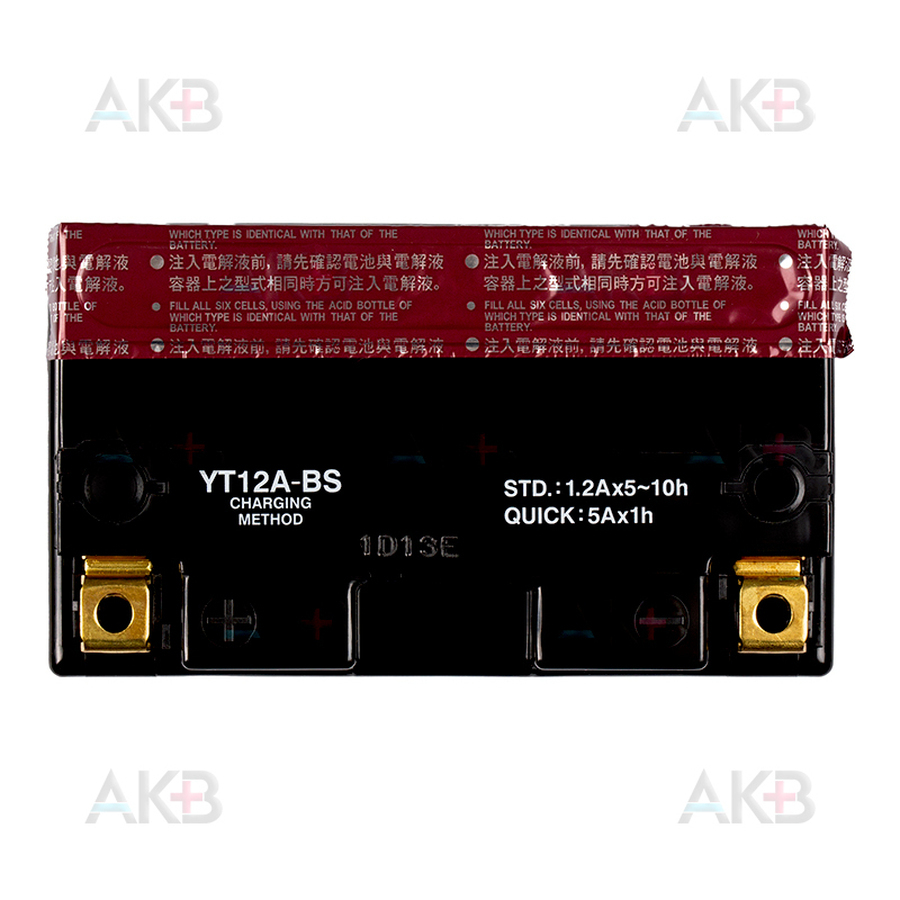 Мото аккумулятор Yuasa YT12A-BS - 10,5Ач 175А (150x87x105) прям. пол. AGM сухоз.
