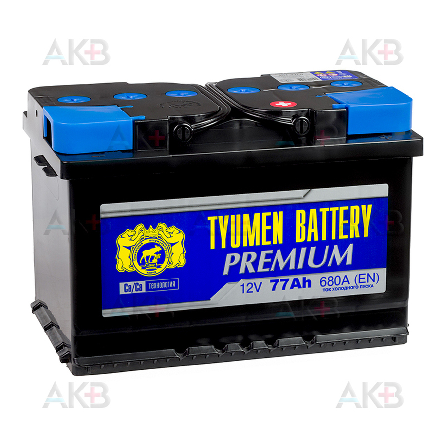 Автомобильный аккумулятор Tyumen Battery Premium 77 Ач обр. пол. 680A (278x175x190)