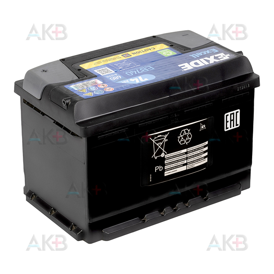Автомобильный аккумулятор Exide Excell 74R (680A 278x175x190) EB740