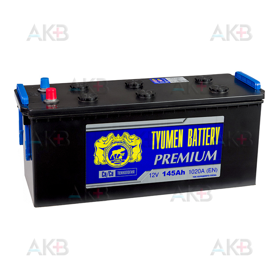 Автомобильный аккумулятор Tyumen Battery Premium 145 Ач прям. пол. 1020A (513x190x230)