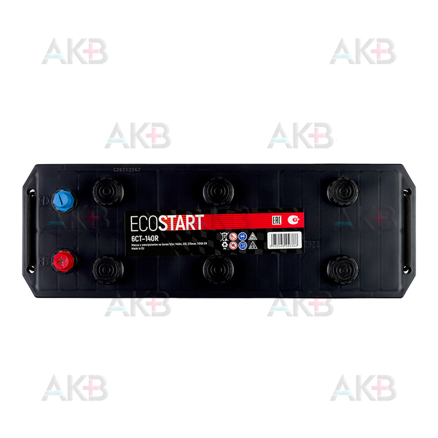 Автомобильный аккумулятор Ecostart 140 рус (1100А 513x189x217)