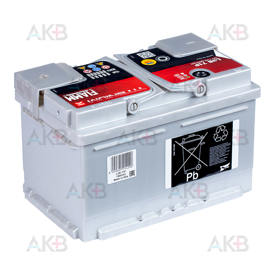 Автомобильный аккумулятор Fiamm Titanium Pro 71R низкий 680A (278x175x175) L3B 71P