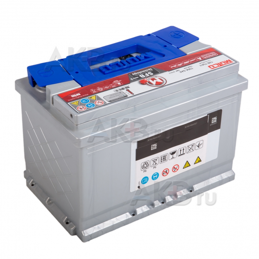 Автомобильный аккумулятор Mutlu Mega Calcium 75L 720A 278x175x190