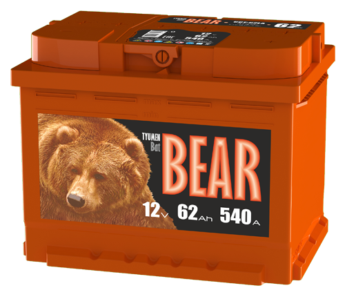 Автомобильный аккумулятор Tyumen BatBear 62R 540А 242x175x190