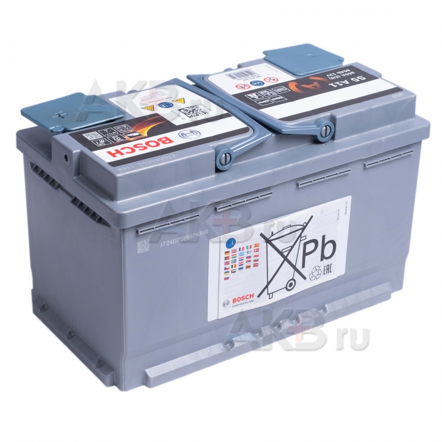 Автомобильный аккумулятор Bosch S5 A11 AGM 80R 800A 315x175x190
