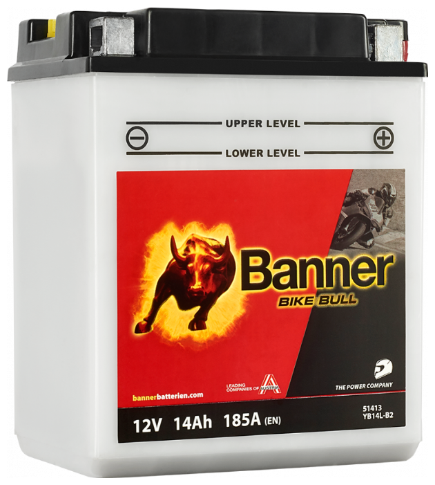 Мото аккумулятор Banner Bike Bull 12V 14Ah 185A (134x89x166) 514 13 / YB14L-B2