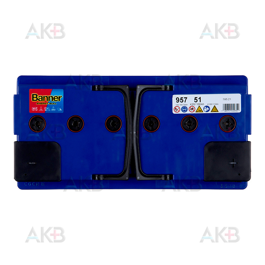 Автомобильный аккумулятор BANNER Energy Bull (957 51) 12V 100Ah 353x175x190