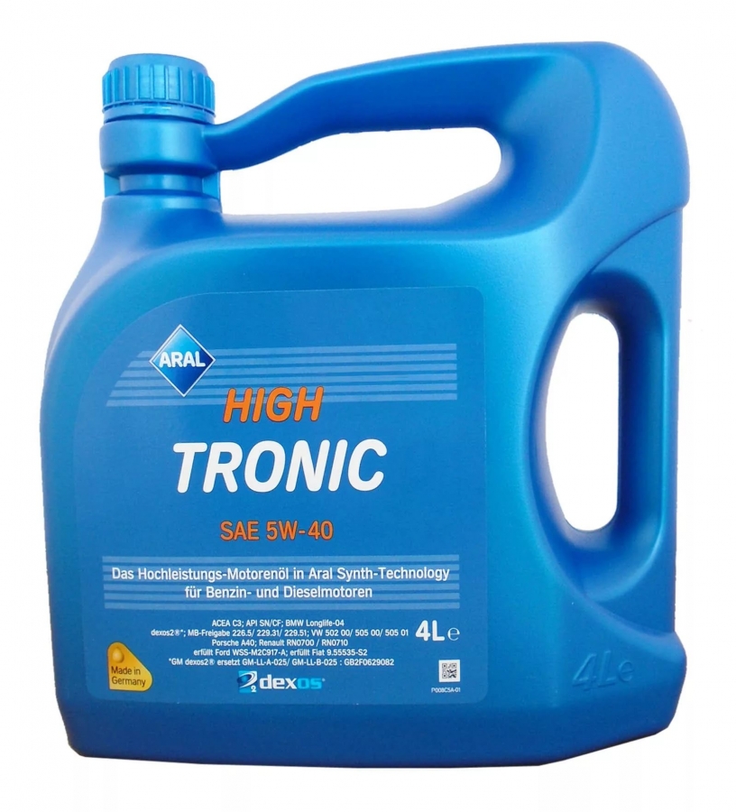 Грузовой аккумулятор Aral HighTronic 5W40 4л