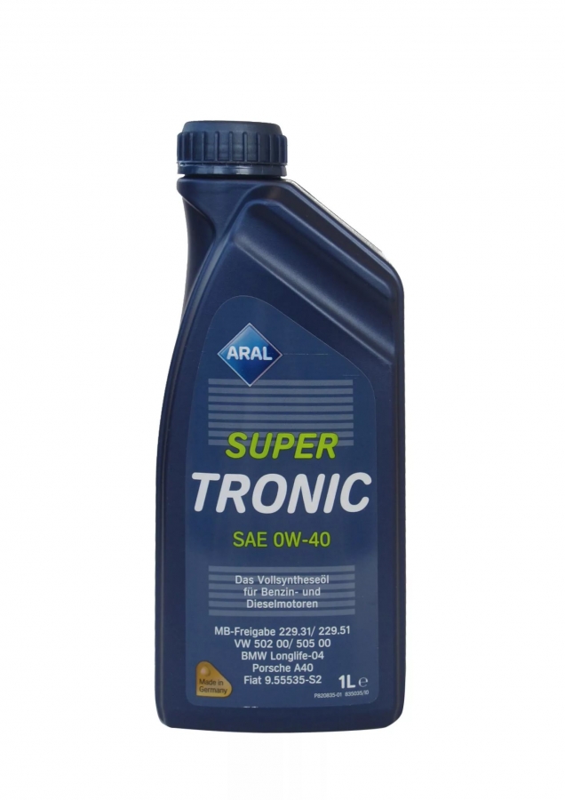 Грузовой аккумулятор Aral SuperTronic 0W40 1л