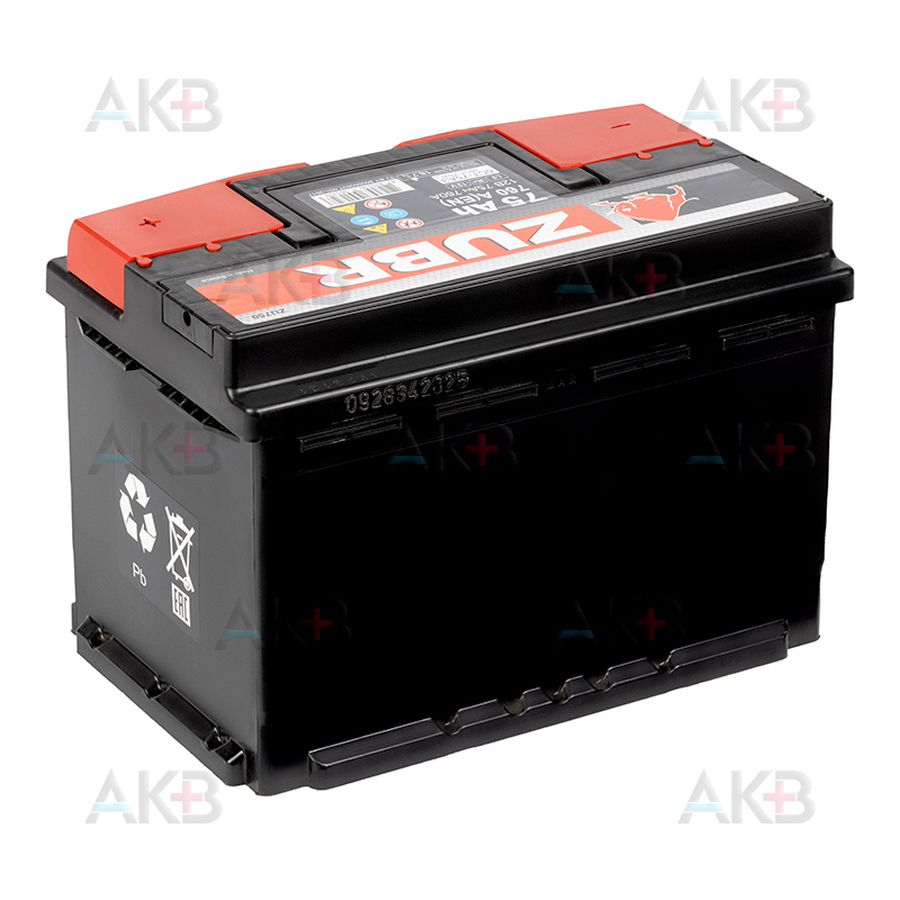 Автомобильный аккумулятор ZUBR Ultra 75R 760A (278x175x190)