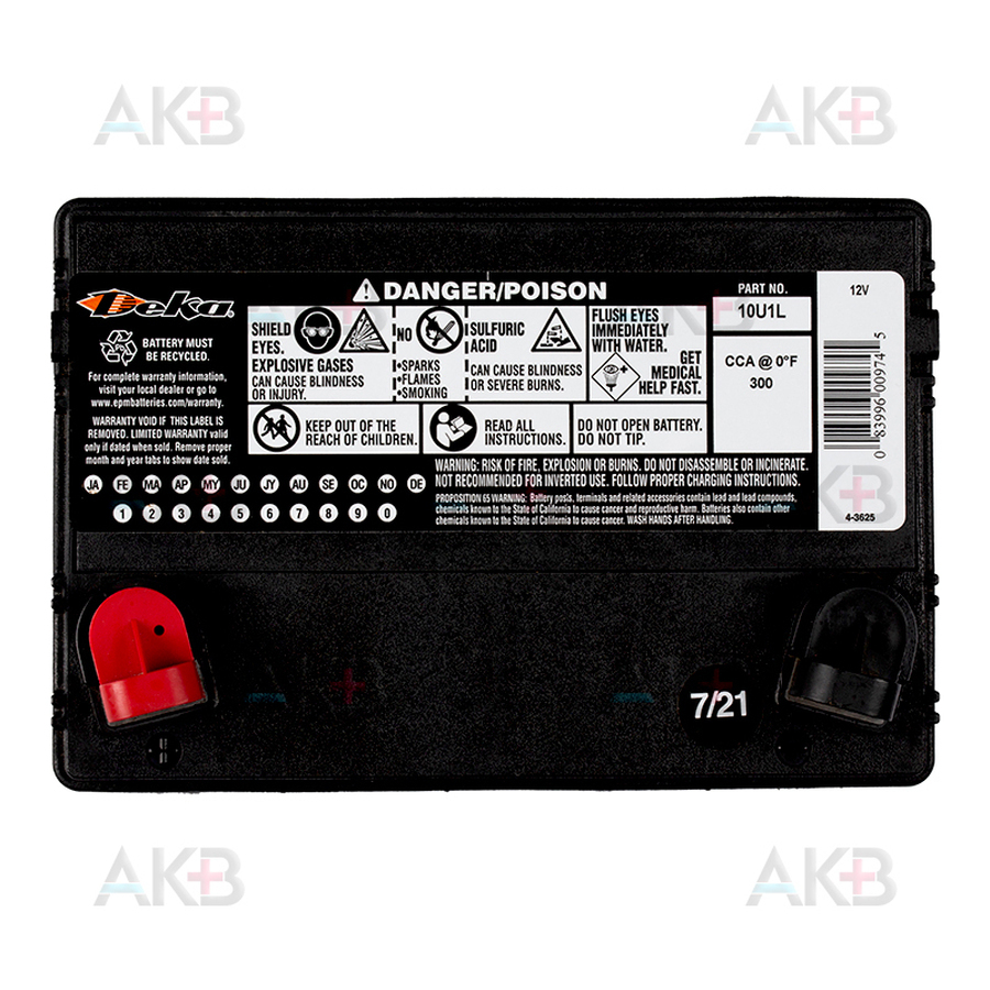Мото аккумулятор Deka 10U1L Outdoorsman 32Aч п.п. 330A (197x130x184)