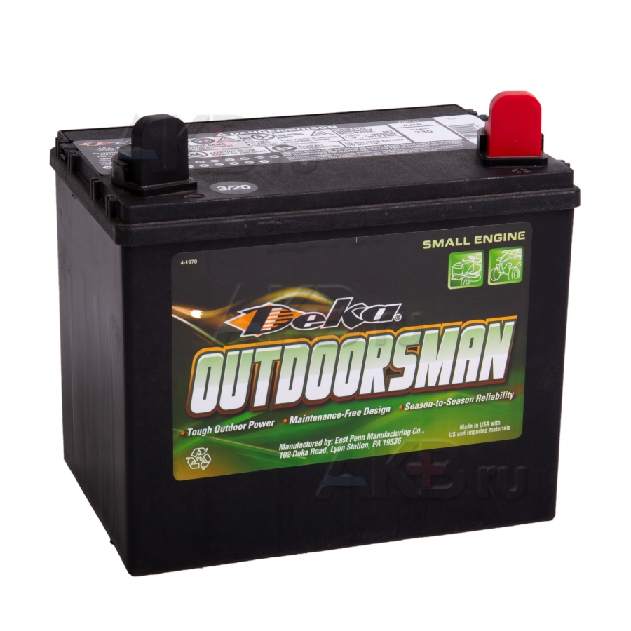 Мото аккумулятор Deka 8U1R Outdoorsman 28Aч о.п. 230A (197x130x184)