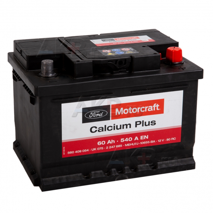 Автомобильный аккумулятор Ford Standart 60 Ач обратная пол. 520А (242x175x175) 2 247 685