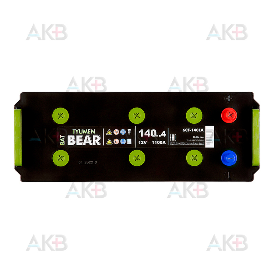 Автомобильный аккумулятор Tyumen BatBear 140 рус 1100А 513х189х226