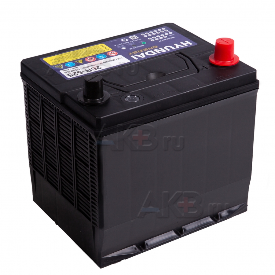 Автомобильный аккумулятор HYUNDAI 26R-525 12V 60Ah 525А (206х172х205) обр. пол.